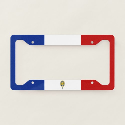 French flag_national emblem license plate frame