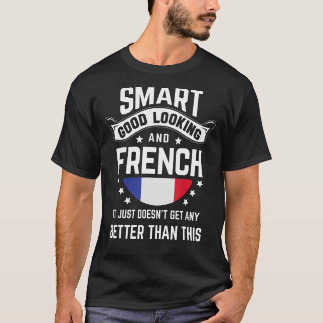 French Flag Native Pride  France French Roots T-Shirt (Front)