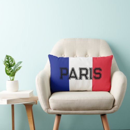 French flag of France custom lumbar throw pillow