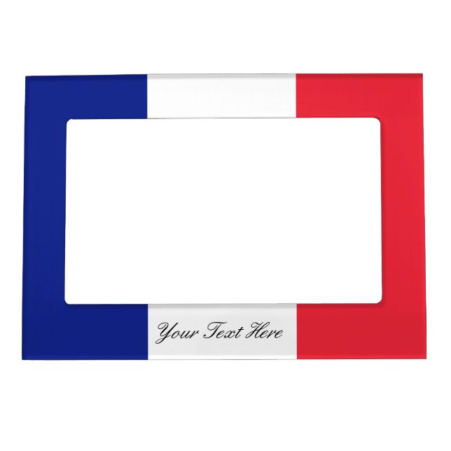French flag of France custom magnetic photo frame (Front)