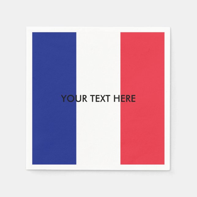French flag of France custom party napkins (Front)