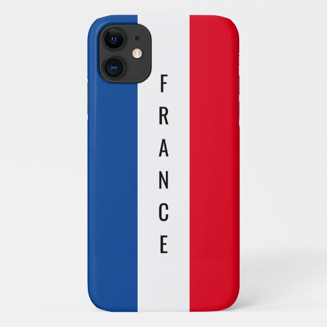 French flag of France personalized custom name Case-Mate iPhone Case (Back)