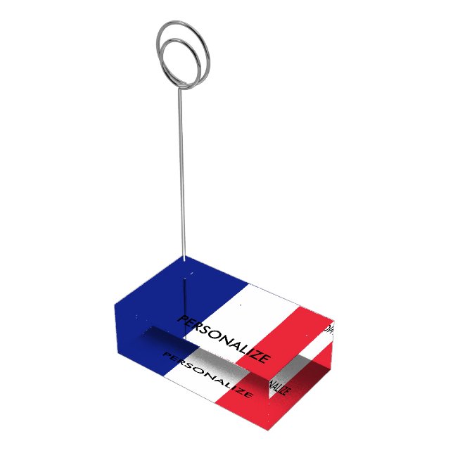 French flag of France table place card holders (Corner)