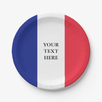 French Flag Paper Plates For Party And Celebration by iprint at Zazzle
