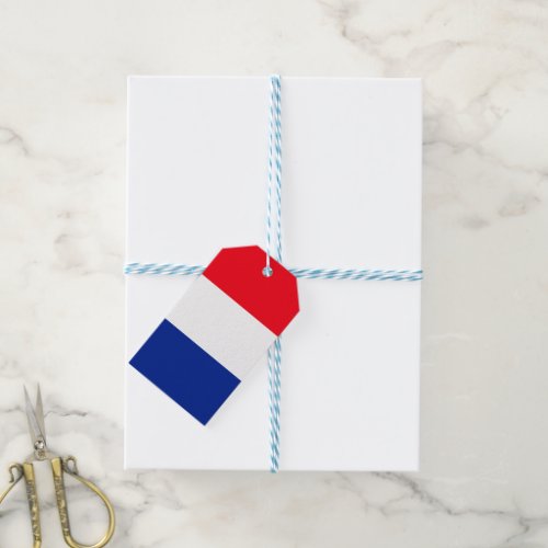 French Flag Patriotic Colors International Travel  Gift Tags