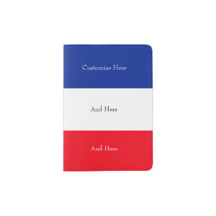 French Flag Patriotic Colors International Travel Passport Holder
