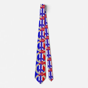 french flag peace sign tie