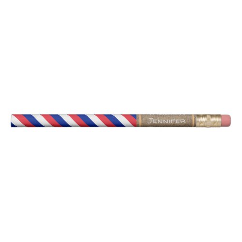 French Flag Pencil  cute France Tricolor  Name