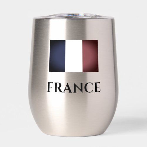 French flag personalized Thermal Wine Tumbler cup