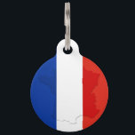 French flag pet ID tag<br><div class="desc">An ideal gift for all those who are patriotic of their country!</div>