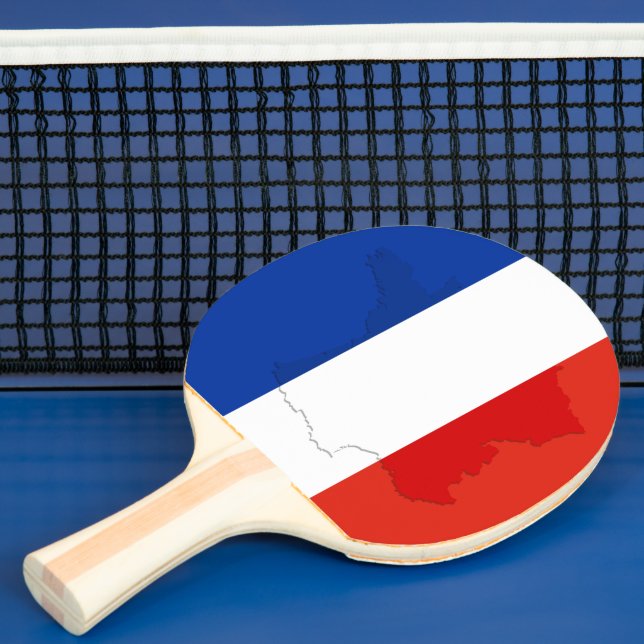 French flag ping pong paddle (Insitu)