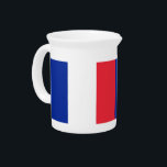 French Flag Pitcher<br><div class="desc">Serve your drinks in style with our exclusive pitcher featuring the flag of France! Crafted with meticulous attention to detail, this pitcher is not just a functional item; it’s a celebration of French culture and heritage. The vibrant design prominently showcases the iconic French flag, making this pitcher a unique and...</div>