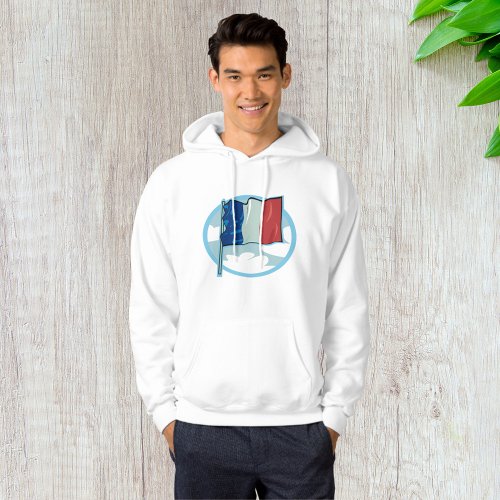 French Flag Red White Blue Hoodie