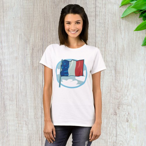 French Flag Red White Blue T_Shirt