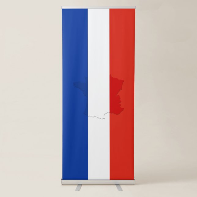 French flag retractable banner (Front)