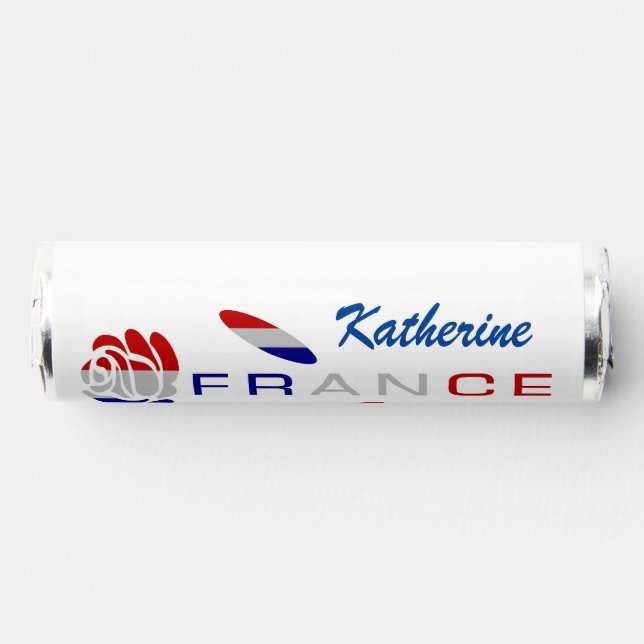 French Flag Rose Personalized  Breath Savers® Mints (Front)