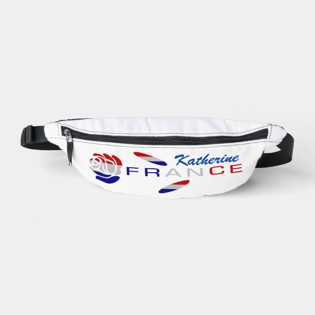 French Flag Rose Personalized  Fanny Pack (Front)