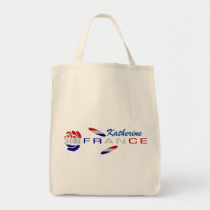 French Flag Rose Personalized Tote Bag