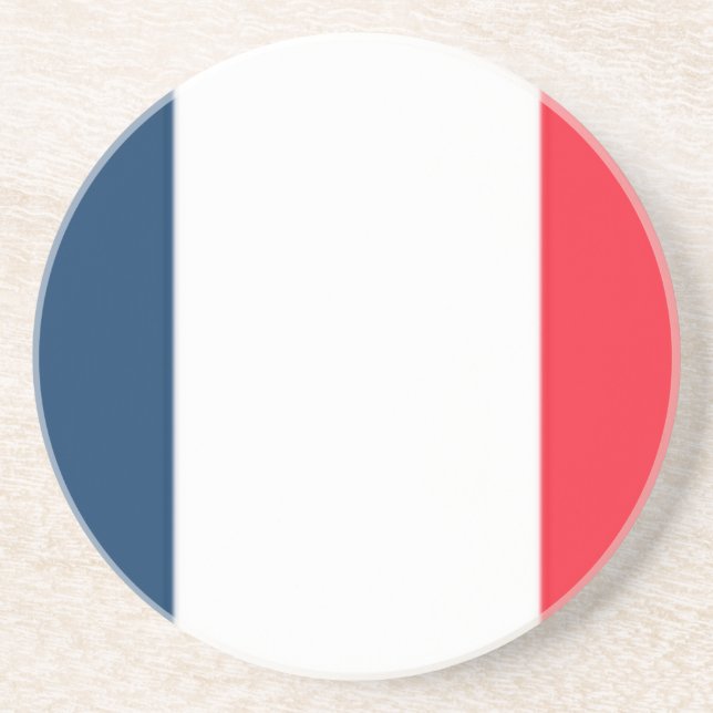 French Flag Sandstone Coaster (Front)
