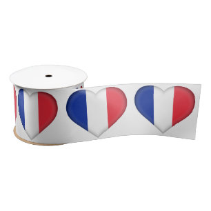 French flag satin ribbon