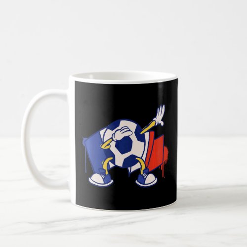 French Flag Soccer Ball Dabbing France Soccer Play Coffee Mug