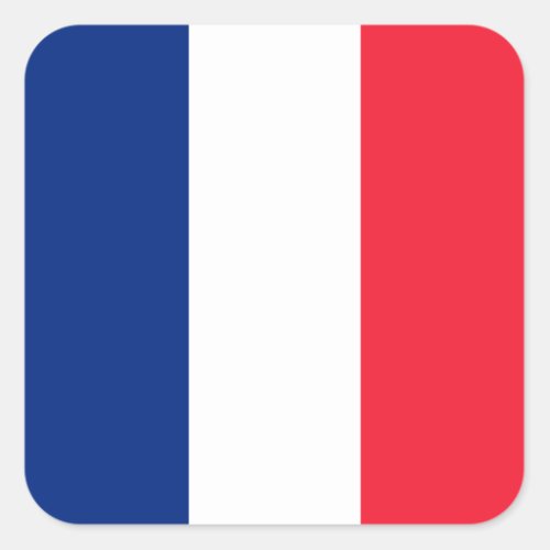 French Flag Square Sticker