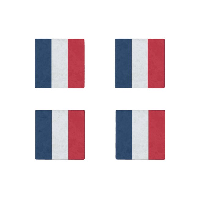 French Flag Stone Magnet (Front)