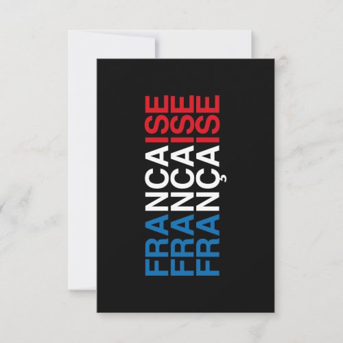 FRENCH Flag Thank You Card