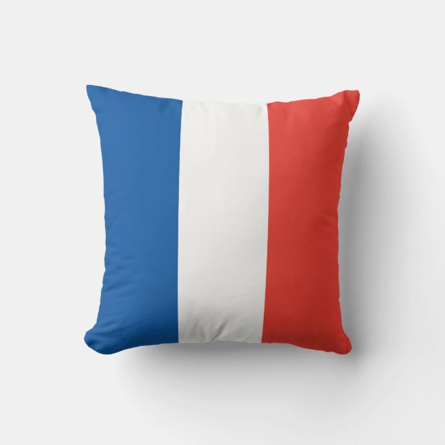 French Flag Throw Pillow (Front)