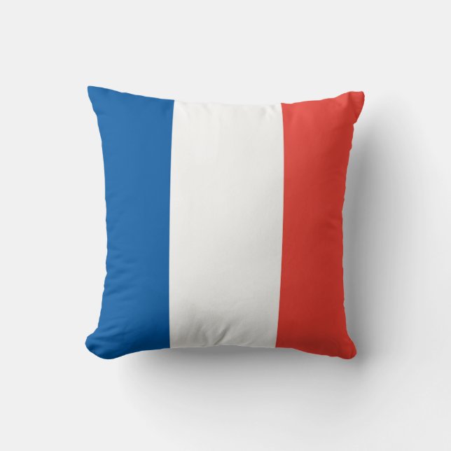 French Flag Throw Pillow (Front)