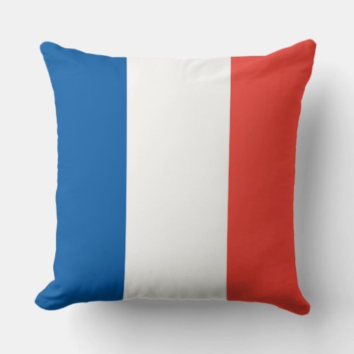 French Flag Throw Pillow