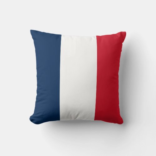 French Flag Throw Pillow