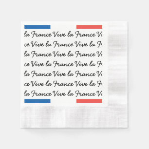 French Flag, Vive la France, Bastille Day Party Paper Napkins
