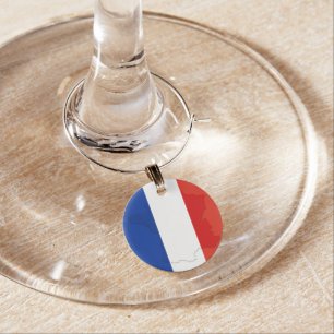 French flag wine charm