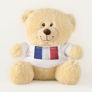 French Flag with National Motto Teddy Bear