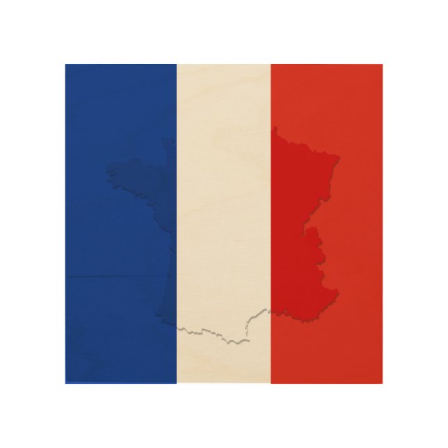 French flag wood wall art (Front)