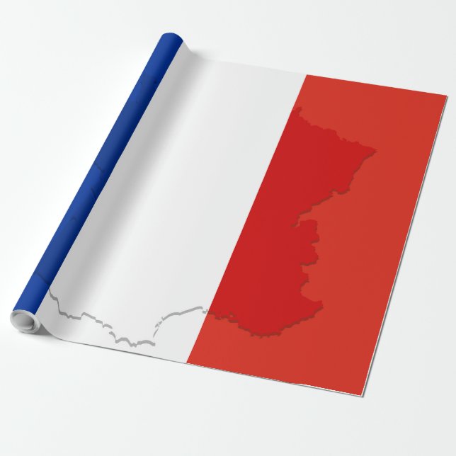 French flag wrapping paper (Unrolled)