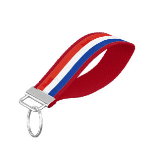 French flag wrist keychain