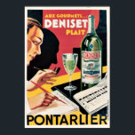 French Flavored Liqueur Ads Art Deco Vintage Poster<br><div class="desc">REPRO. print of Aux gourmets Deniset plait, Anis supérieur Pontarlier by Anonymous circa 1930. Digitally refurbished to bring out the original colors, even better and fix as many imperfections as possible. This art piece would look great when framed in the home, office, bar, cafe, pub or restaurant! Please customize the...</div>