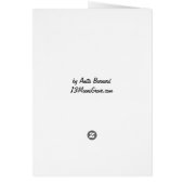 French Fleur de Lis Blue Hydrangea Card (Back)