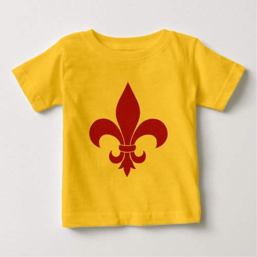 French Fleur de lis Pattern  Baby T_Shirt