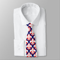 French fleur de lis pattern blue red & white