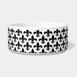 French Fleur de lis Pattern Bowl<br><div class="desc">The French Fleur de lis is a decorative element that celebrates stylish French as well as New Orleans cultures. The fleur de lis adds style to your gift, with a symbol of France as your design. The crisp color scheme is traditional blue red black and white, this fleur de lis...</div>