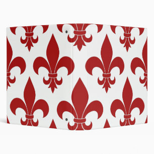 French Fleur de lis Pattern Classic 3 Ring Binder