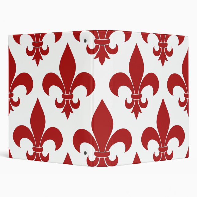 French Fleur de lis Pattern Classic 3 Ring Binder (Background)