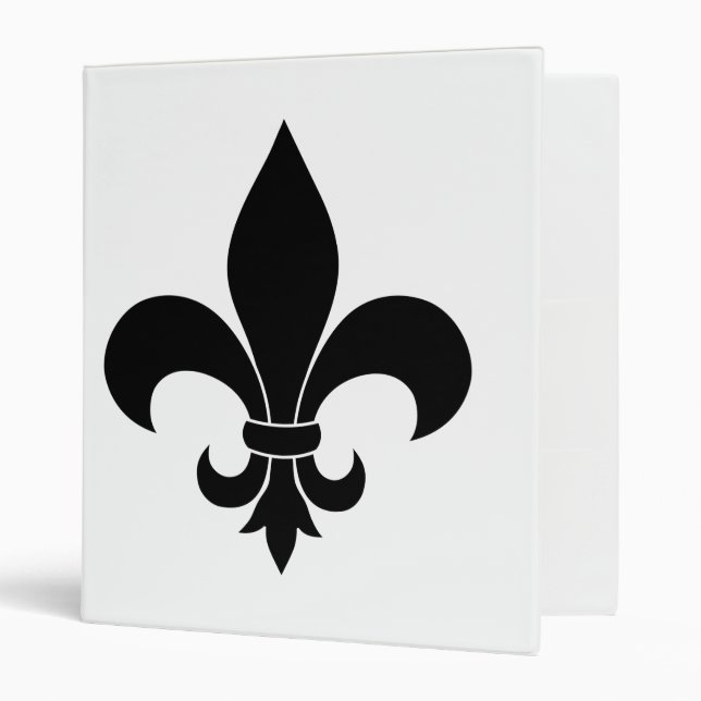 French Fleur de lis Pattern Classic 3 Ring Binder (Front/Inside)
