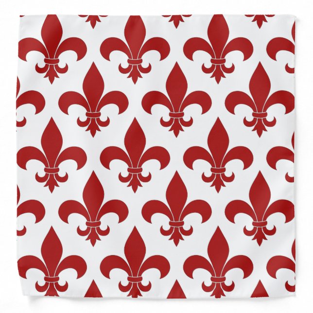 French Fleur de lis Pattern Classic Bandana (Front)