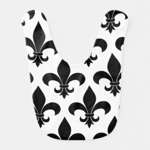 French Fleur de lis Pattern Classic Bib
