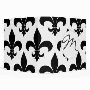 French Fleur de lis Pattern Classic Binder
