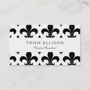 French Fleur de lis Pattern Classic Business Card